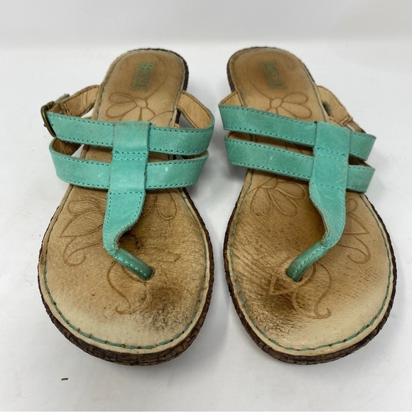Born Comfort Sandals Size 7 M Turquoise Straps Adjustable - Picture 3 of 11